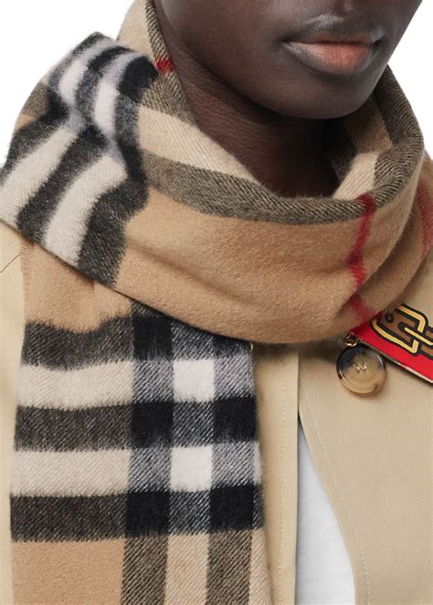 large check burberry scarf|burberry giant check cashmere scarf.